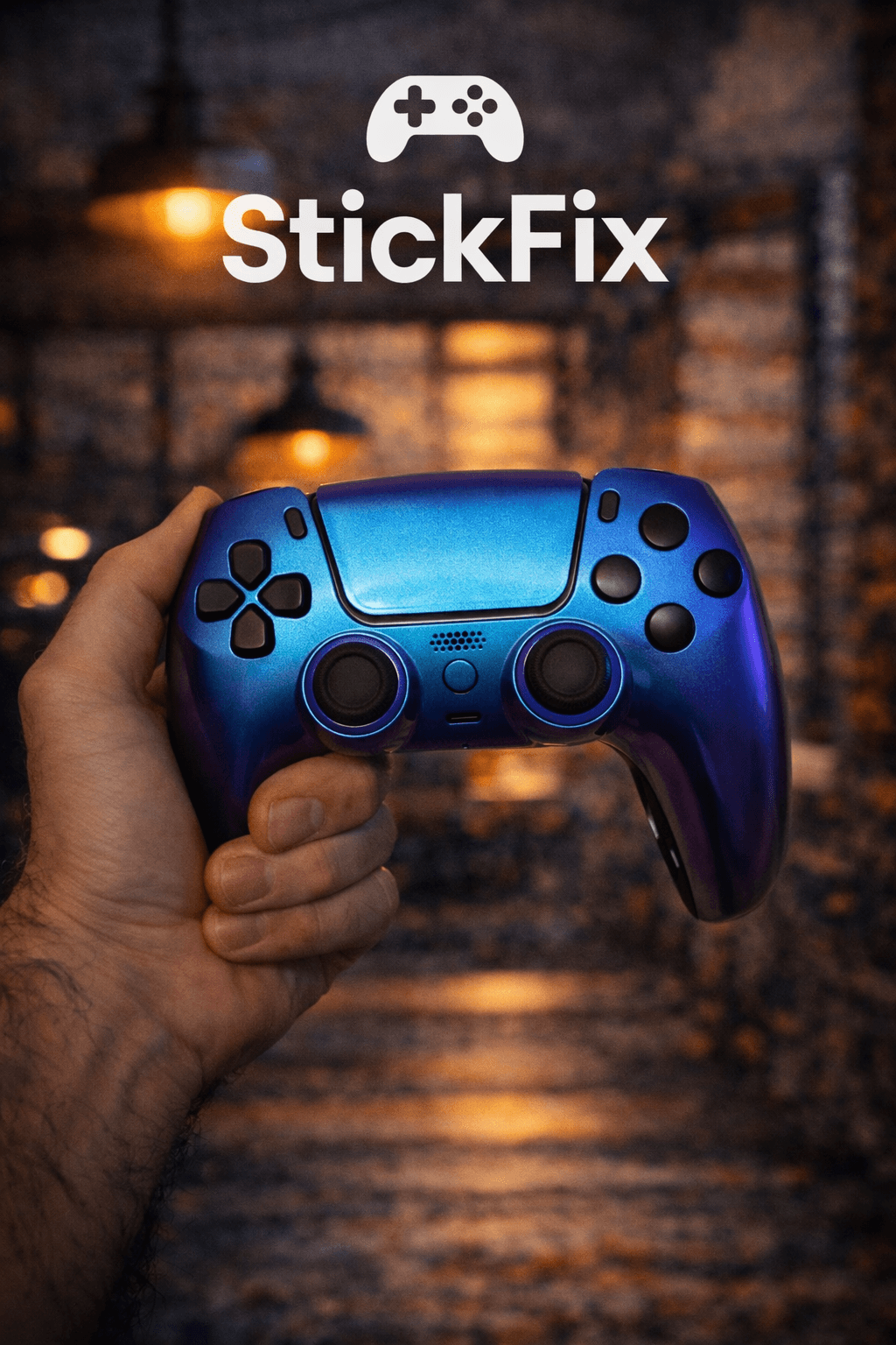 PS5 Chamäleon PurbleBlue TMR Sticks