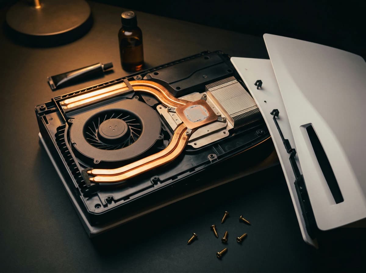 PS5 console being repaired at StickFix Vienna